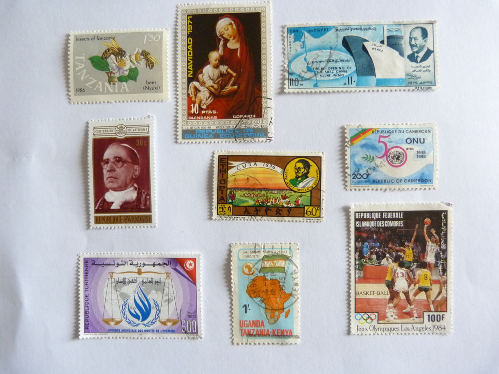timbres de collection. 