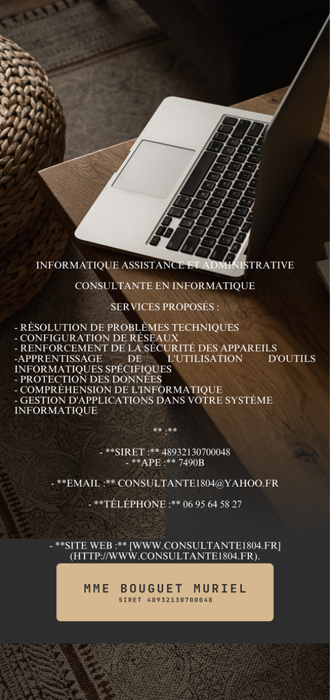 ASSISTANCE POUR VOS PROBLÈMES INFORMATIQUES 0 04230 Saint-tienne-les-orgues