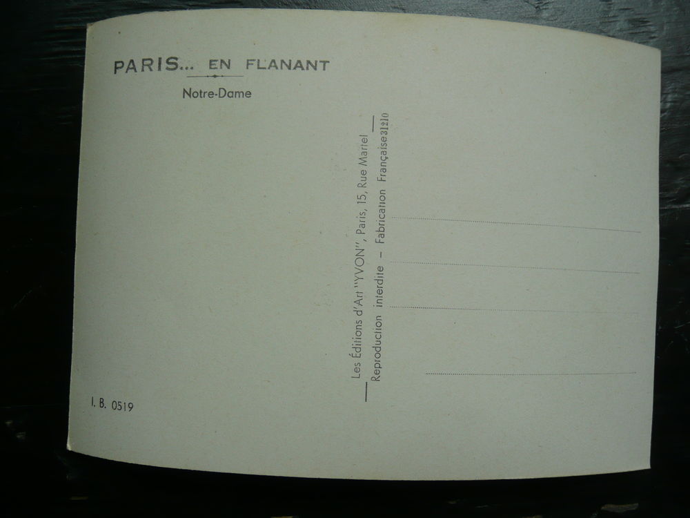 Carte Postale Notre Dame Paris 