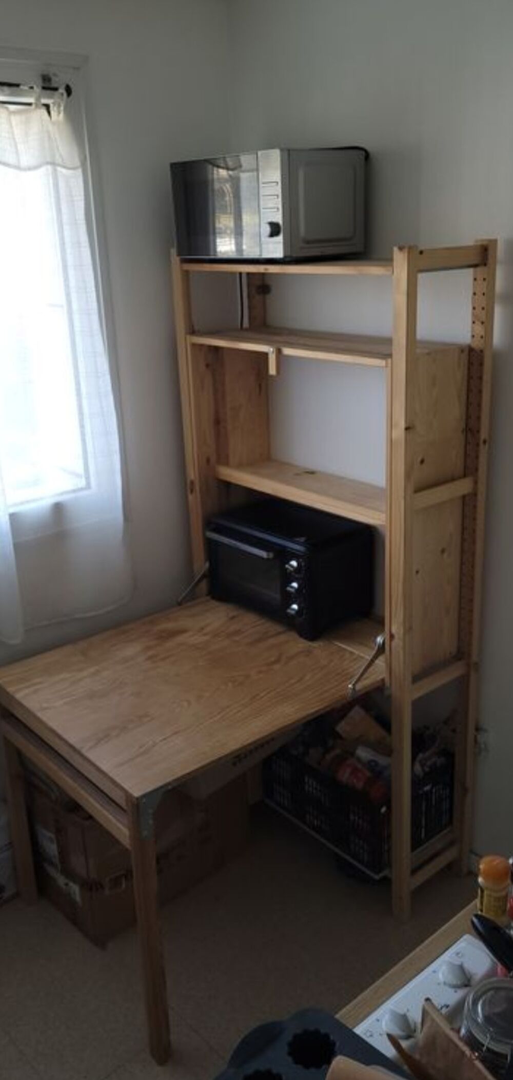 &Eacute;tag&egrave;re avec table pliante IVAR Meubles