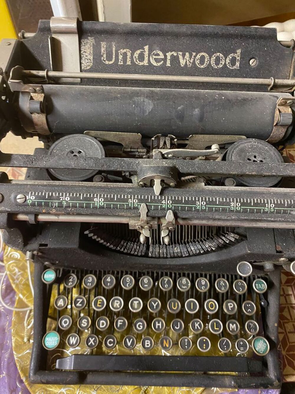Machine &agrave; &eacute;crire ancienne Underwoof 1930 