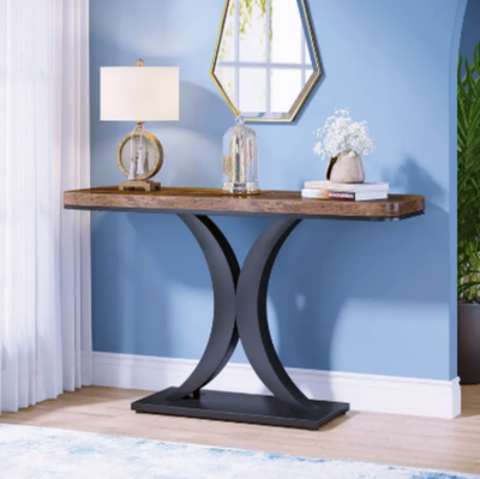 Console �l�gante bois & m�tal ? Silhouette en X invers� 0 Lyon 9 (69)