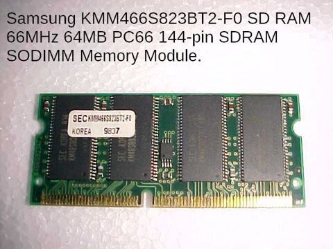 SODIMM  PC100   64MO   IMAC g3   10 Lampertheim (67)