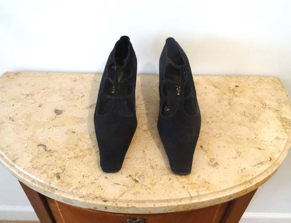 Chaussures femme en cuir noire, SAN MARINA, p. 37, TBE Chaussures