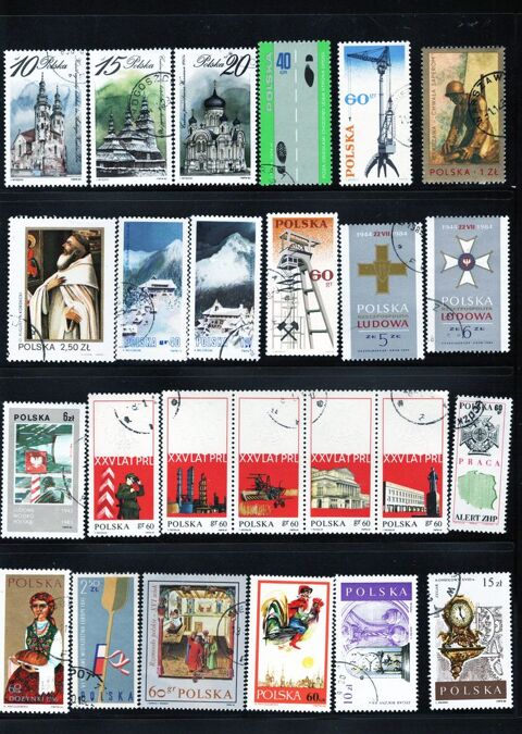 lot de 146 timbres de POLOGNE 5 Les glisottes-et-Chalaures (33)