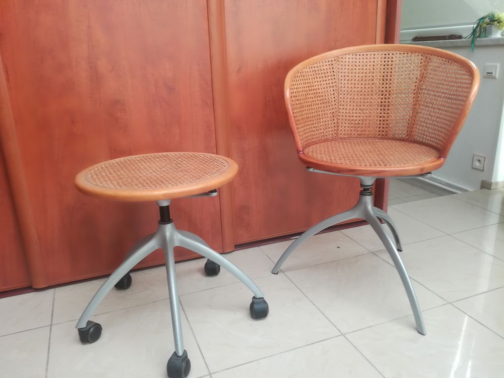 Chaise fauteuil de table , double cannage Meubles