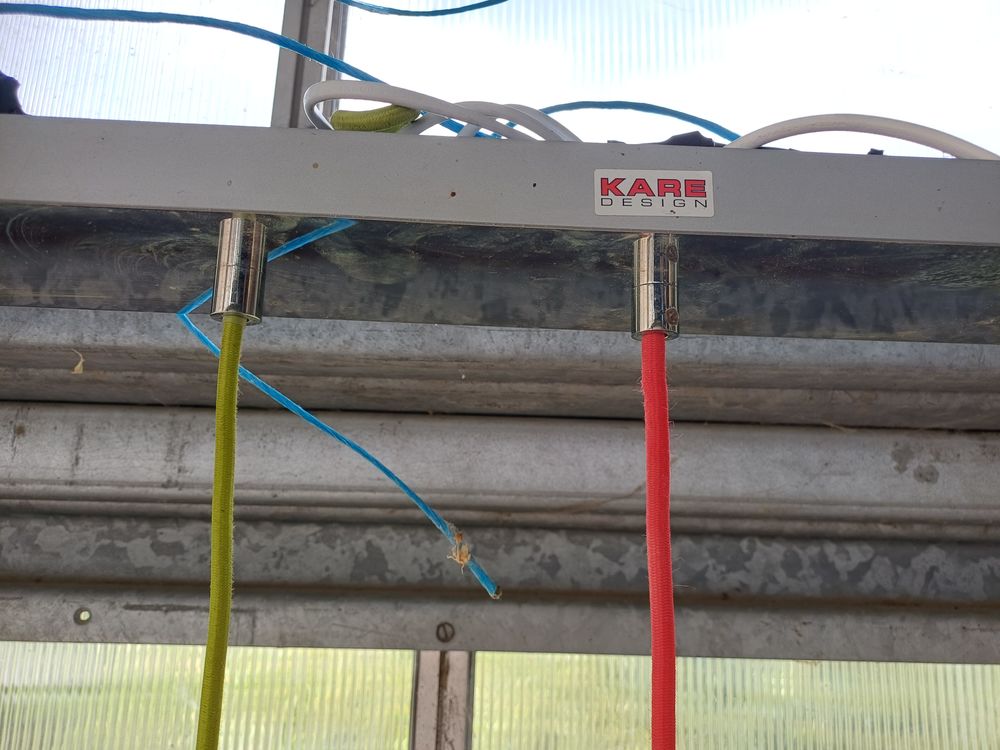 Lustre kare suspension tissu verre fer Décoration