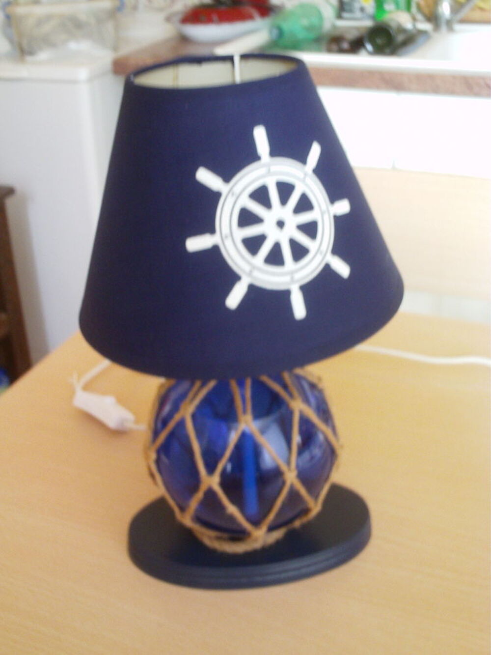 Belle lampe de marin bleu marine boule flotteur220 v N&deg;934 Décoration