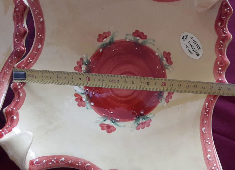 2 poteries identiques (coupes &agrave; fruits en poterie &eacute;maill&eacute;e Cuisine
