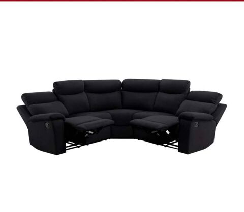 Canap� d?angle noir avec relax 250 Aulnoye-Aymeries (59)