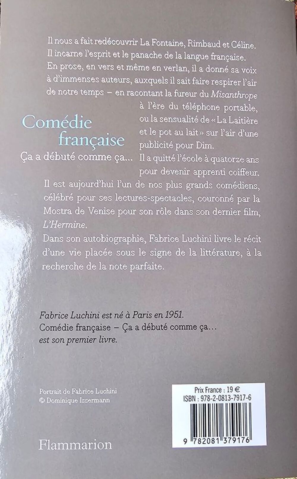livre Fabrice Luchini Livres et BD