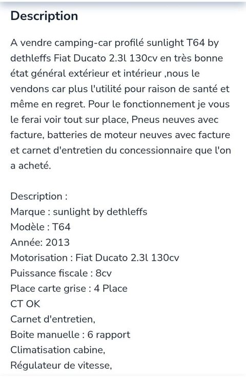 FIAT Camping car 2013 occasion Lurcy-L&eacute;vis 03320