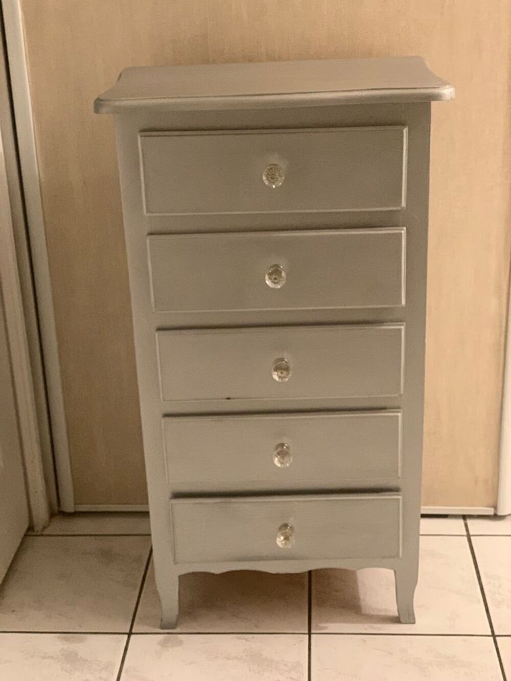 Petit Chiffonnier Gris Argent Meubles