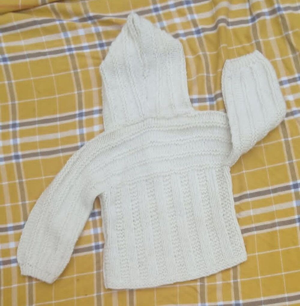 Veste &agrave; Capuche pour B&eacute;b&eacute; Gar&ccedil;on 23 mois Tricot&eacute;e &agrave; la main Pu�riculture