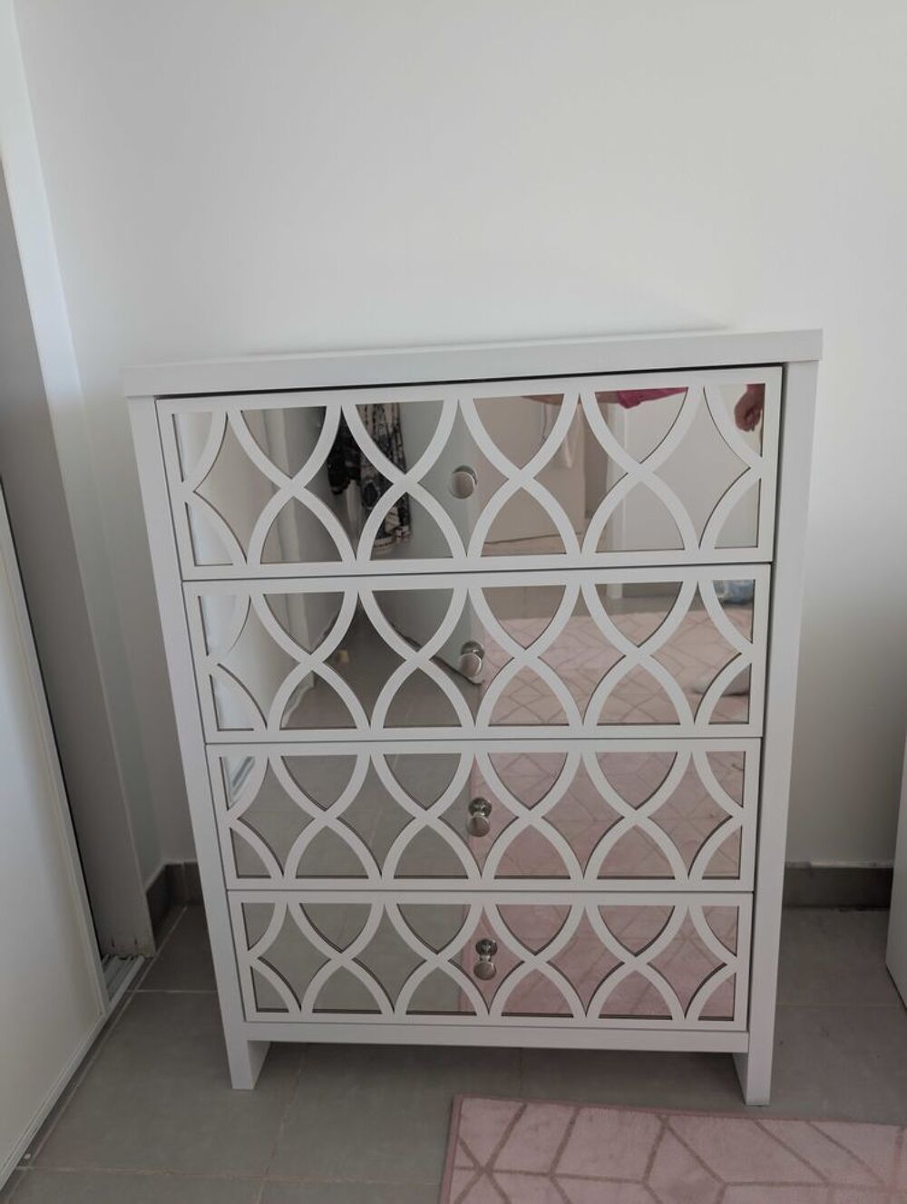 Commode miroir blanche Galano Iris €" &agrave;‰tat impeccable Meubles