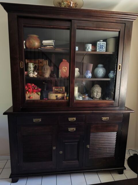 Ensemble salle � manger en pin massif teint� weng� 
0 Pontault-Combault (77)