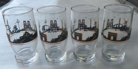 4 Verre � eau, cocktail d�cor PARIS
S�rie sp�ciale num�rot�e 30 Castries (34)