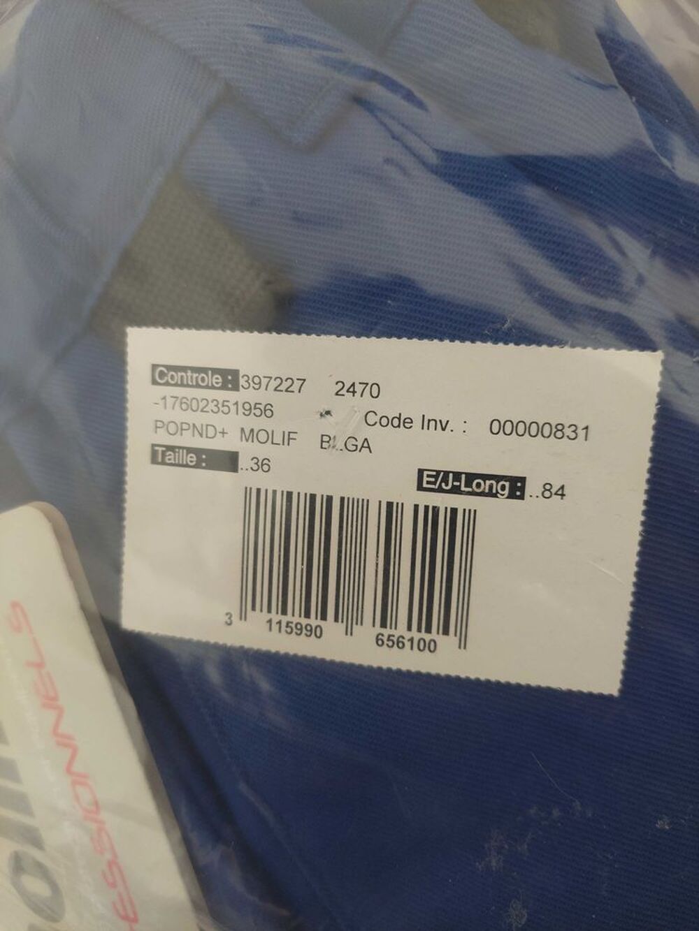Pantalons de travail taille 36 Vêtements