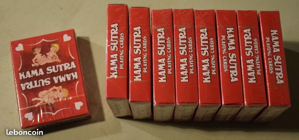 8 JEUX DE 54 CARTES DU KAMASUTRA 
