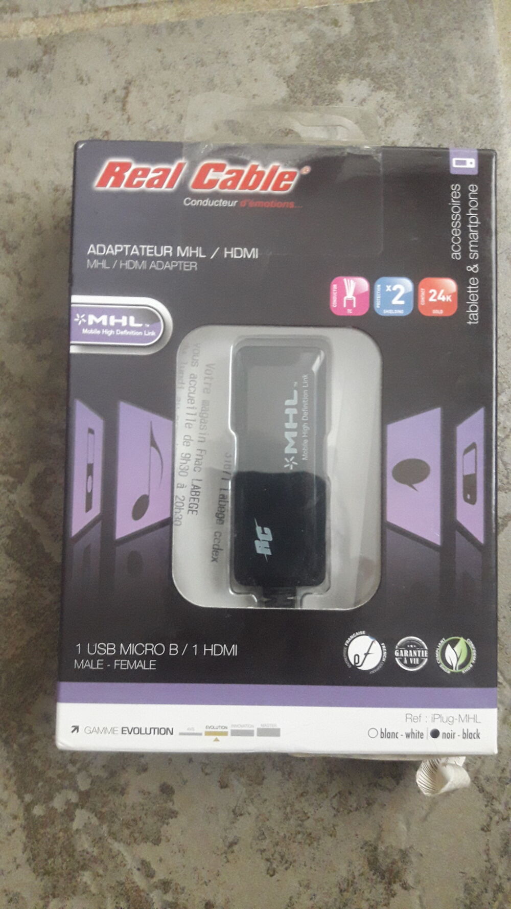 Adaptateur MHL vers HDMI Real Cable Neuf Matériel informatique