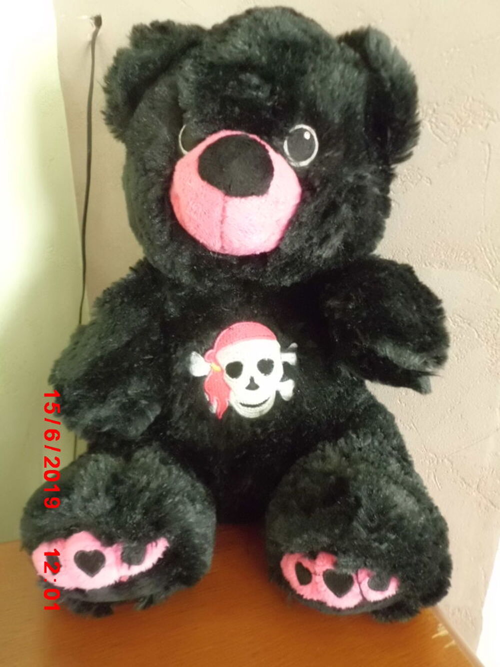 OURS NOIR ET ROSE SANDY Jeux / jouets