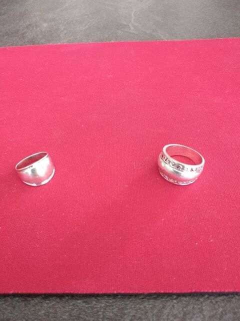 2 bagues en argent T52 et T58 12 Thiviers (24)