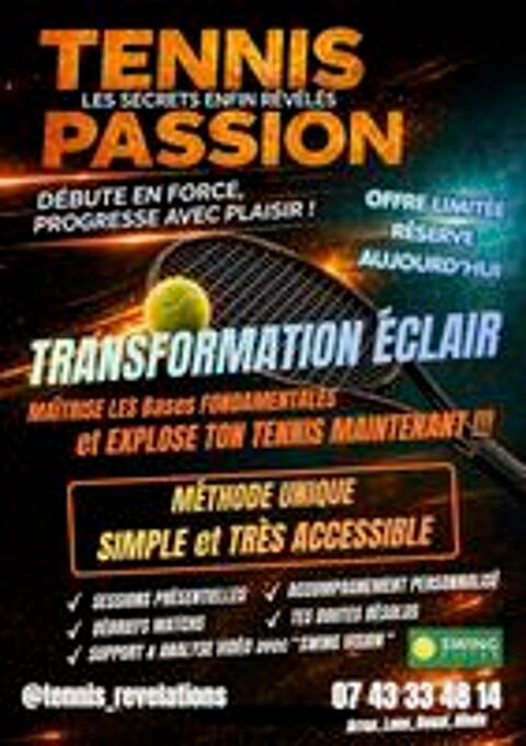   Cours de Tennis - Bases Techniques, Mentales et Stratégiques 