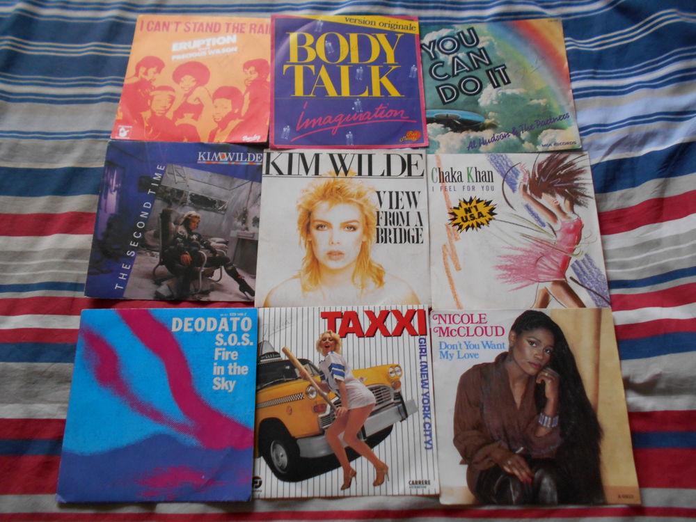 Disques vinyls 45 tours disco ann&eacute;es 80 CD et vinyles