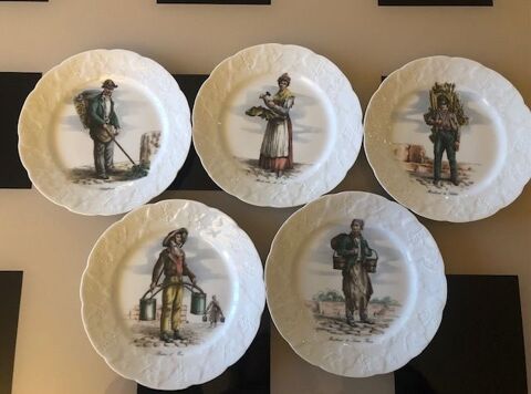 5 assiettes porcelaine anciennes 28 Cresserons (14)