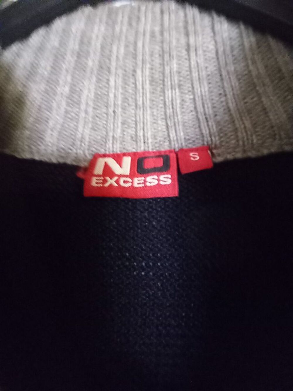 Gilet zip bleu marine homme marque No excess taille S V�tements