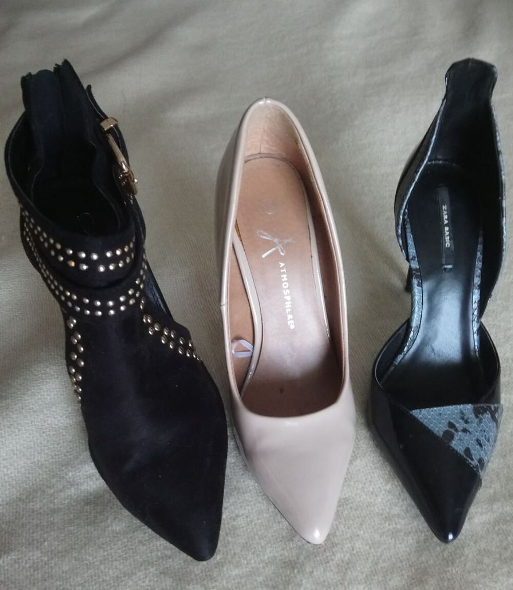 3 paires d'escarpins Chaussures