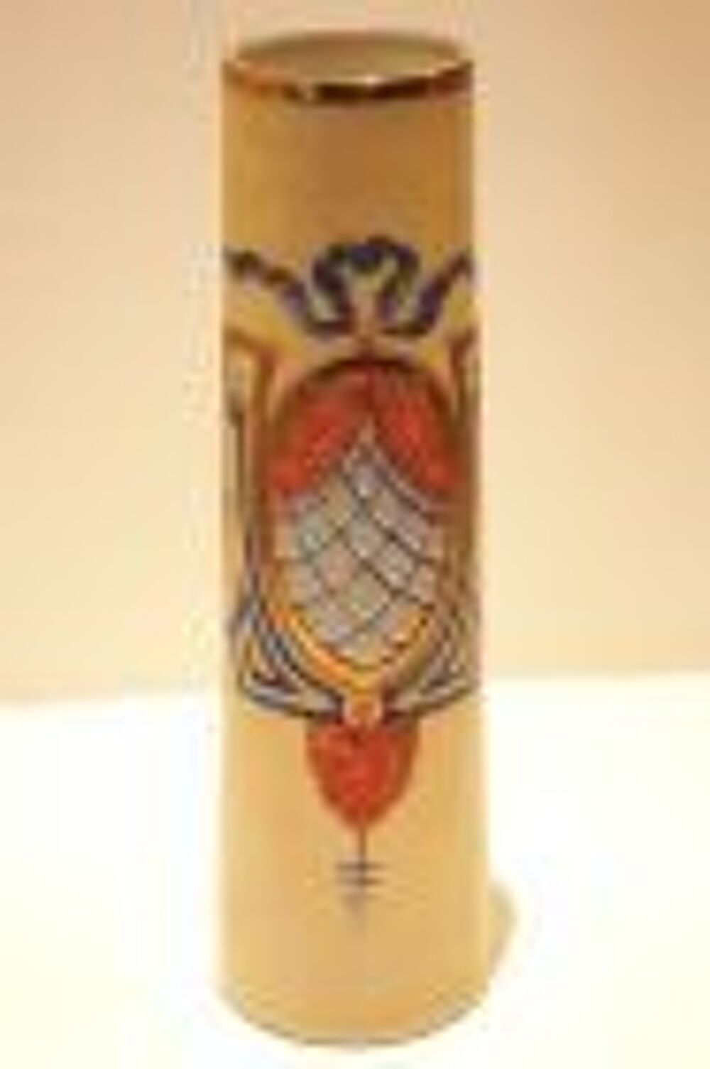 Tr&egrave;s joli vase opaline &eacute;maill&eacute; style Art Nouveau Dcoration