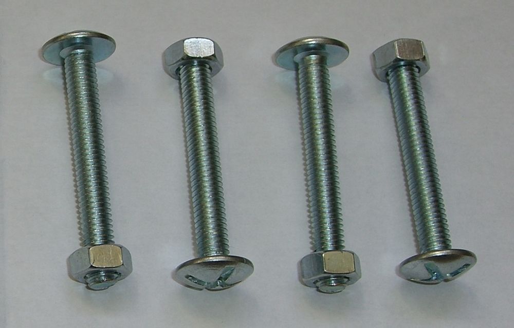Boulons po&ecirc;liers inox 5 x 45 neufs (lot de 4) Bricolage