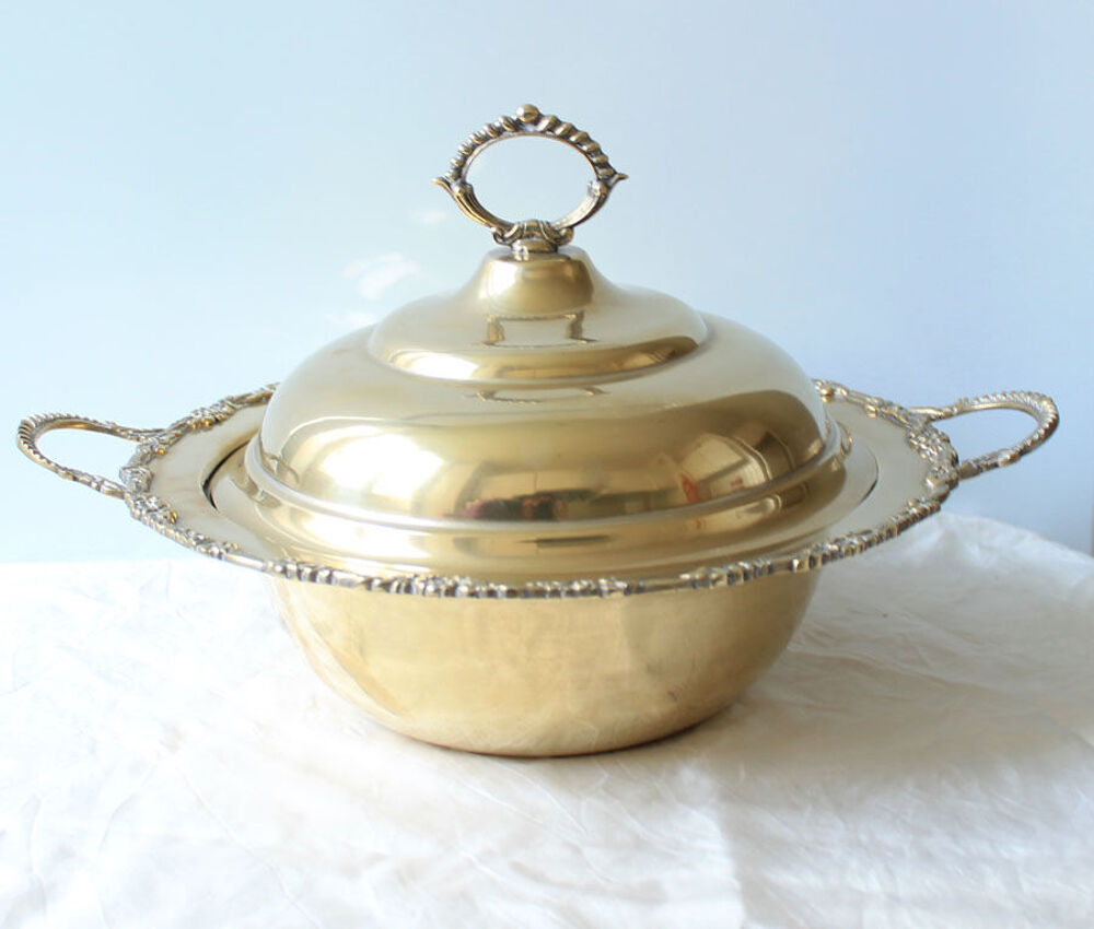 ANCIEN L&Eacute;GUMI&Egrave;RE EN CUIVRE COUPE A FRUITS LOUIS XVI VINTAGE Cuisine