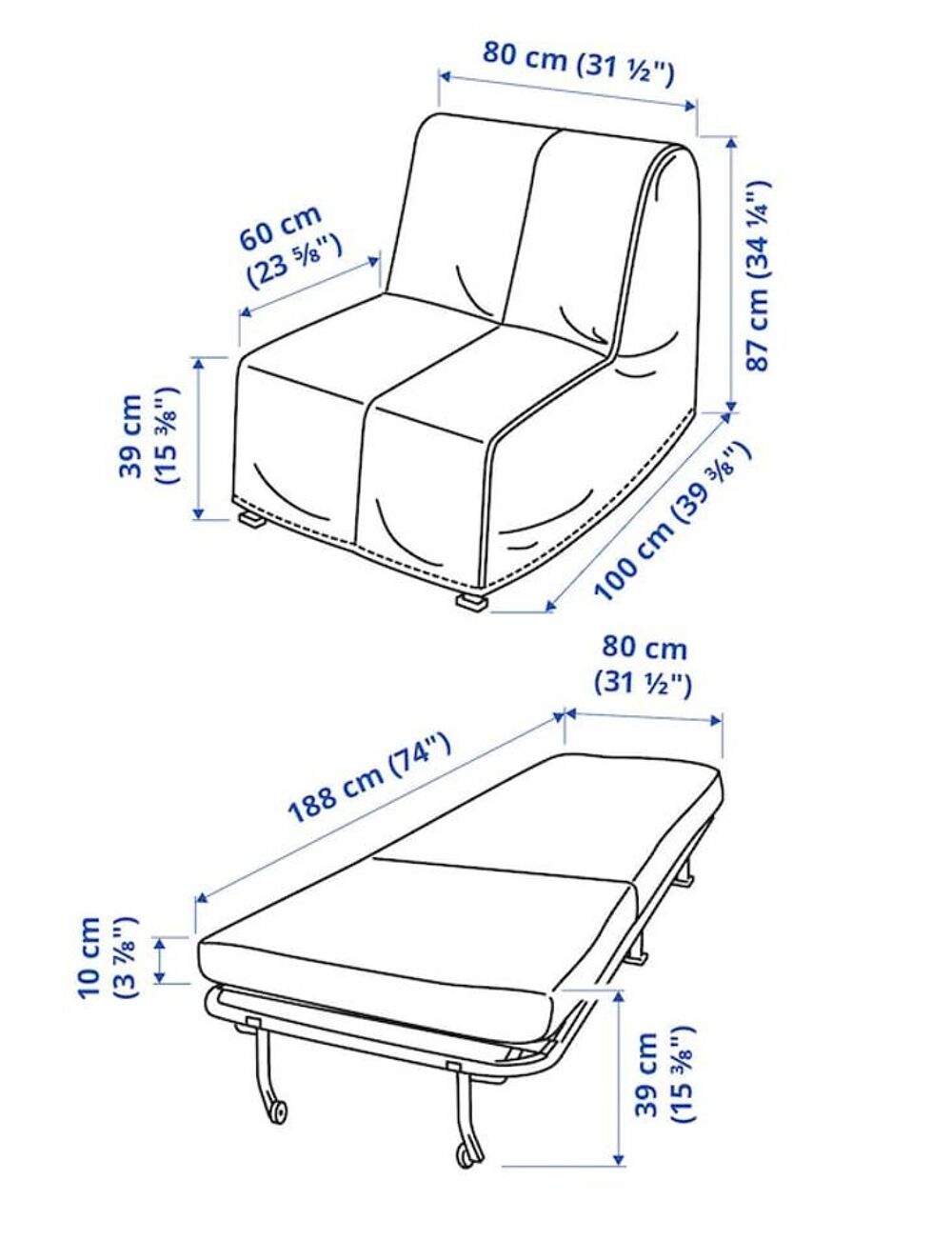 Fauteuil convertible d'IKEA Meubles