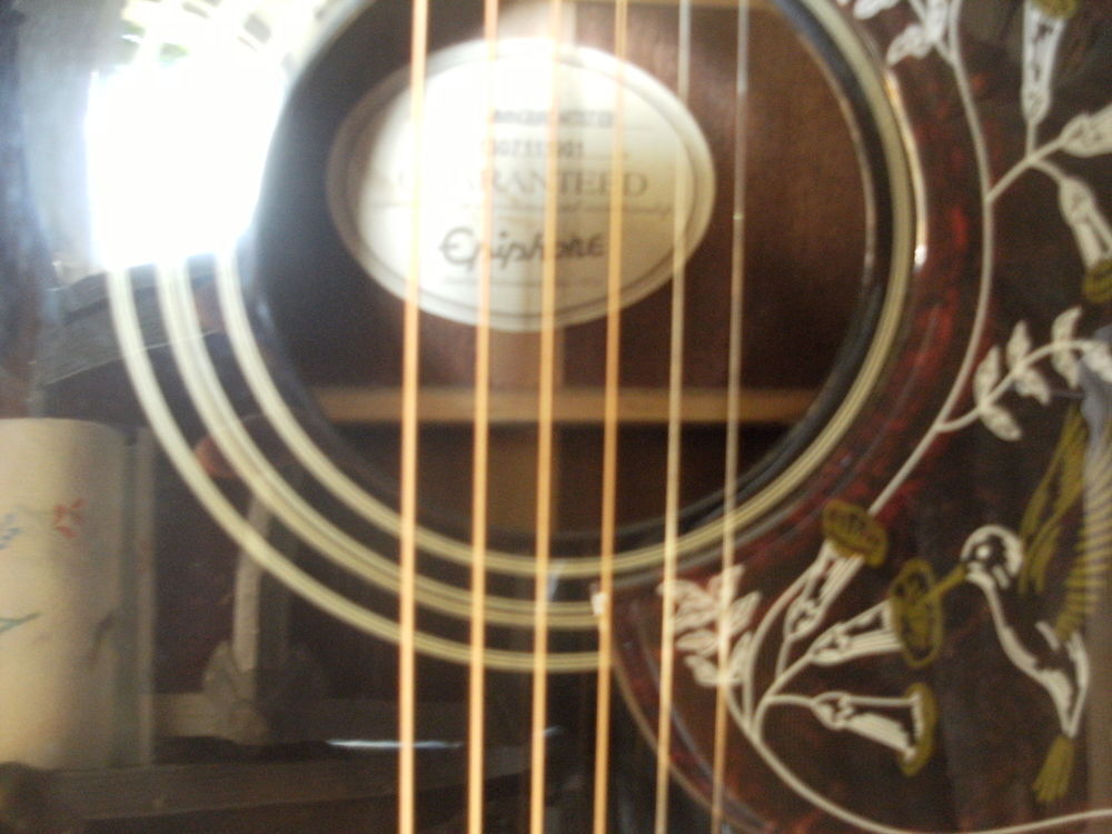 GUITARE ACOUSTIQUE EPIPHONE HUMMINGBIRD ARTIST ebony Instruments de musique