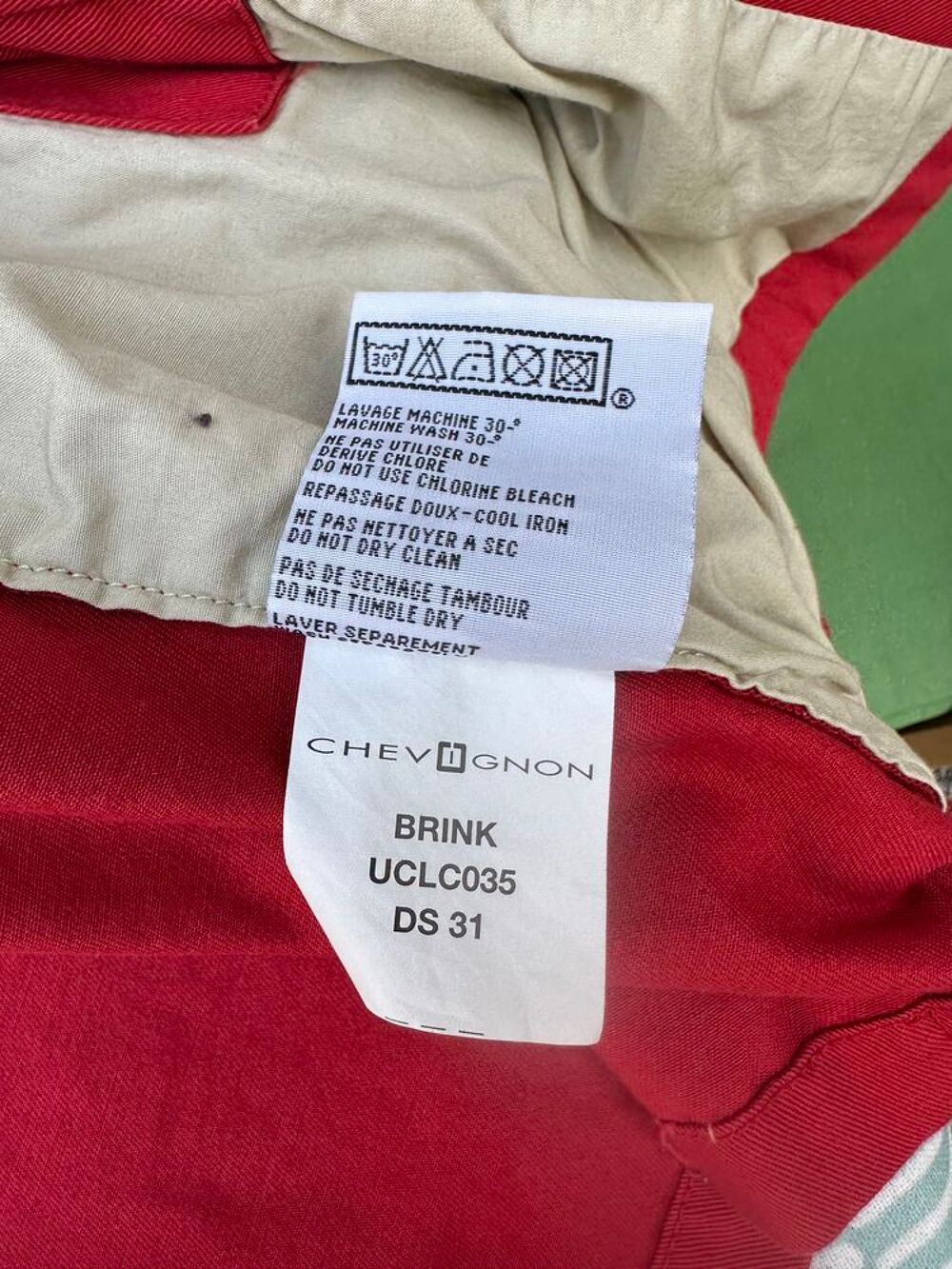 Blouson homme coton rouge Chevignon Vêtements