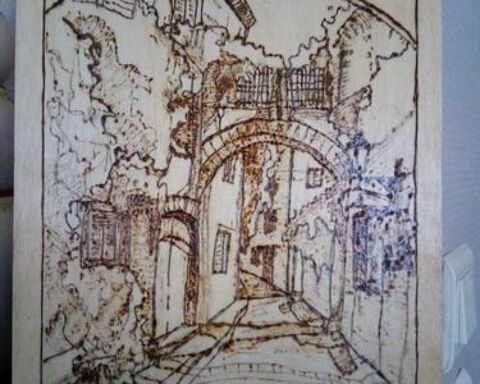 PYROGRAVURE SUR BOIS FAITE MAIN 8 Saint-Di�-des-Vosges (88)