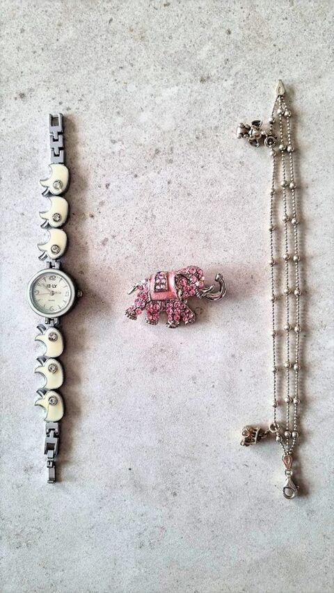 BIJOUX Fantaisie: Bracelet  Agatha  et ses 2 pendentifs 6 Cannes (06)