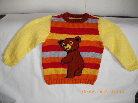 Pull  OURSON  en laine - Taille : 4 ans 30 Perros-Guirec (22)