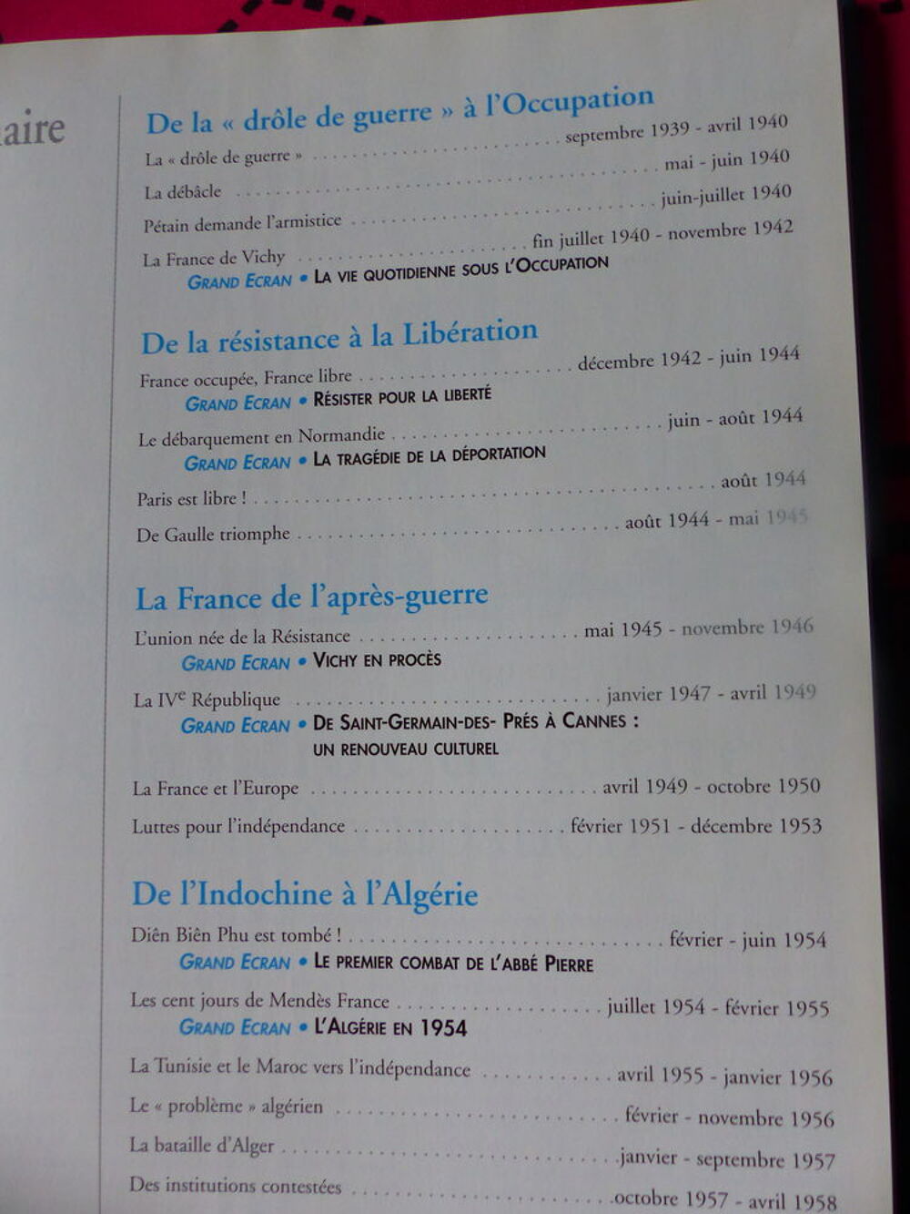 La Seconde Guerre Mondialev1939/1958 Livres et BD