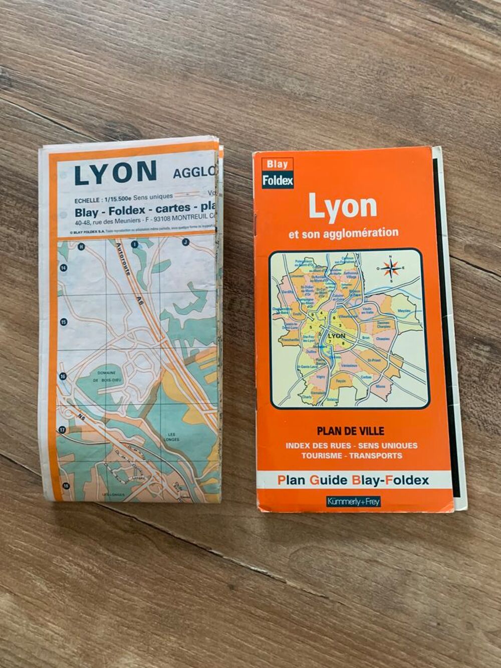 Plan guide Blay Foldex " Lyon et son agglom&eacute;rat 