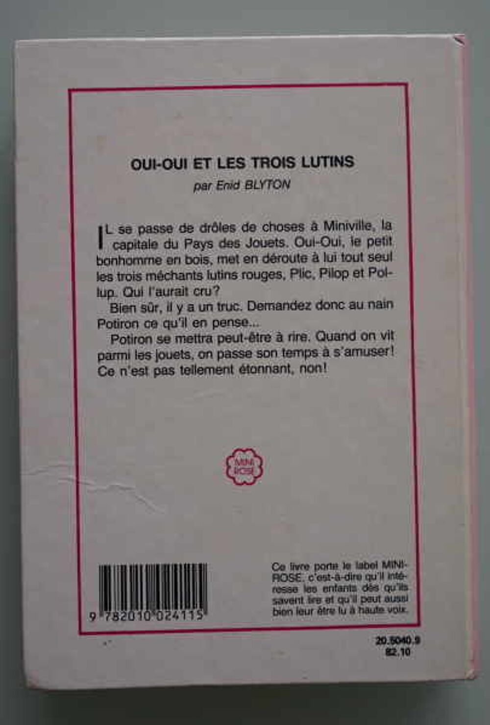 bibliotheque rose - oui oui et les trois lutins - 1982 Livres et BD