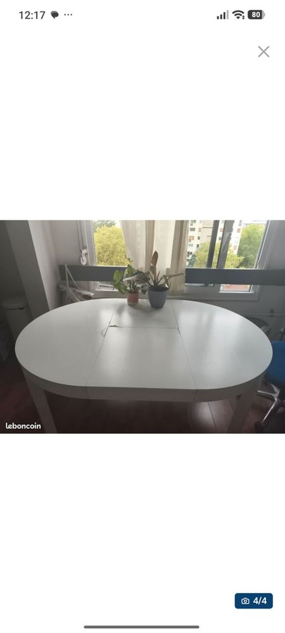Table ronde d&eacute;pliable (4/6) Meubles