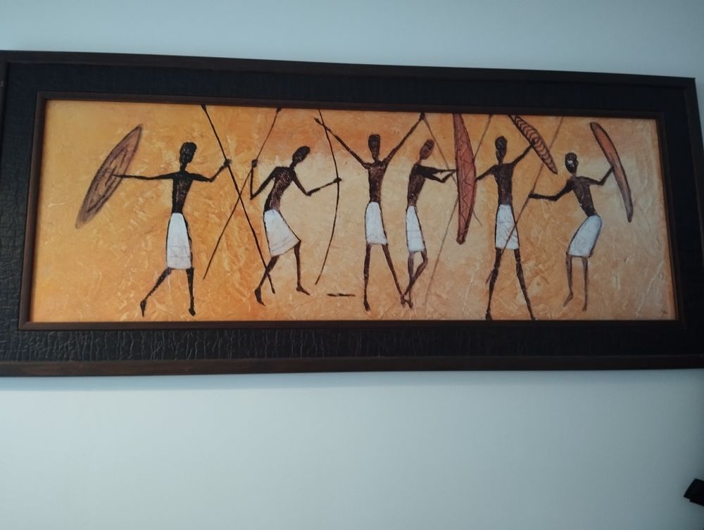 TABLEAU FIGURE AFRICAINE Décoration