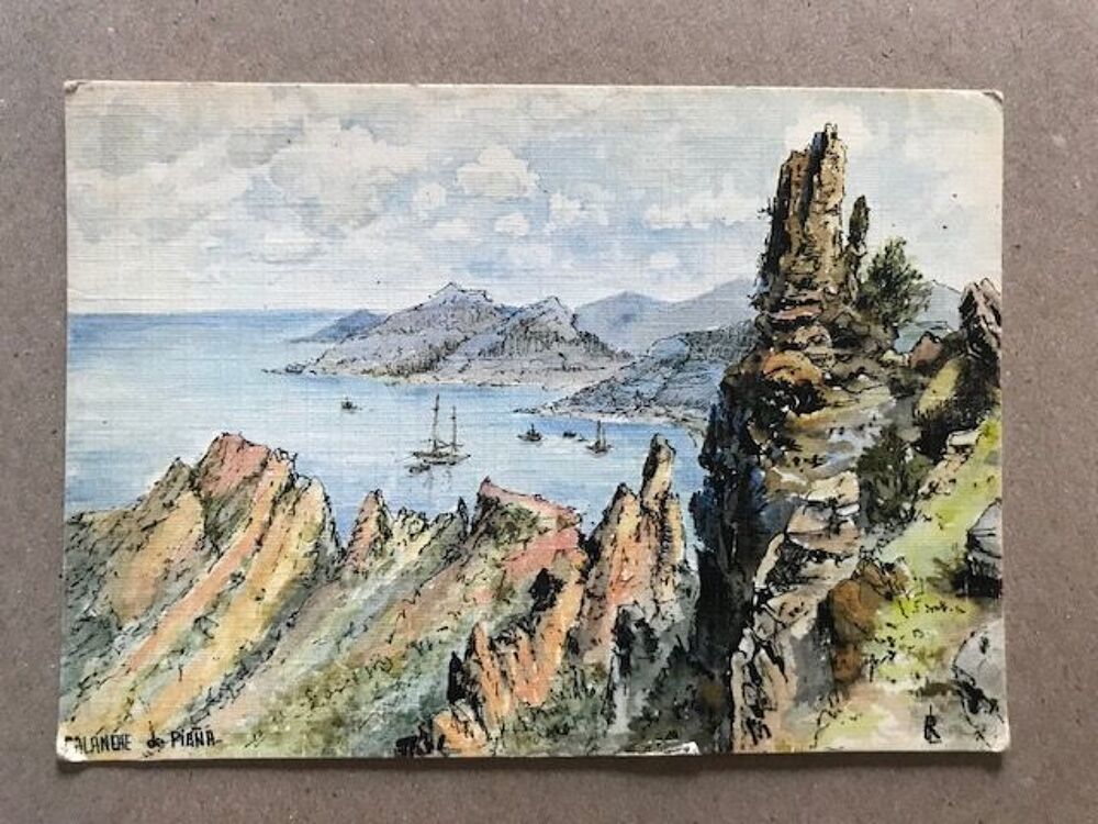 CPA Aquarelle Corse Piana
