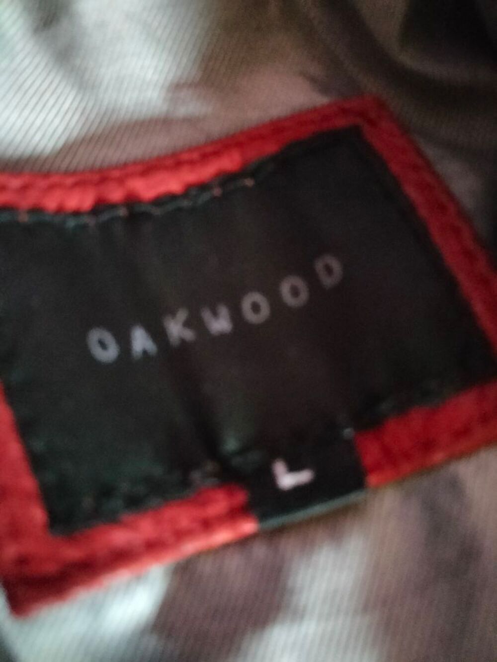 Veste cuir v&eacute;ritable oakwood taille L tr&egrave;s bon &eacute;tat Vêtements