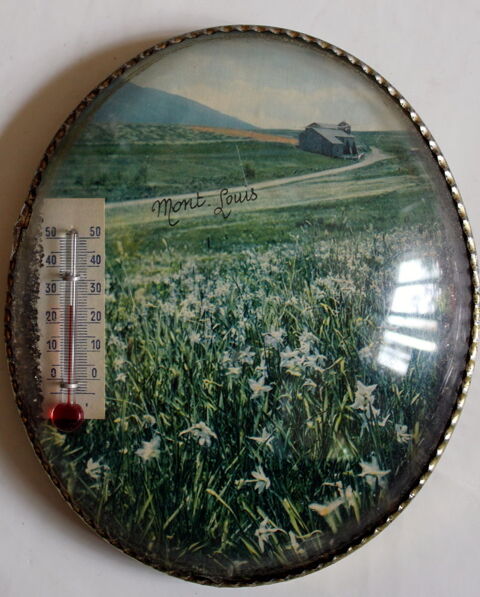 Cadre verre bomb� MONT LOUIS paillettes et Thermom�tre 20 Issy-les-Moulineaux (92)