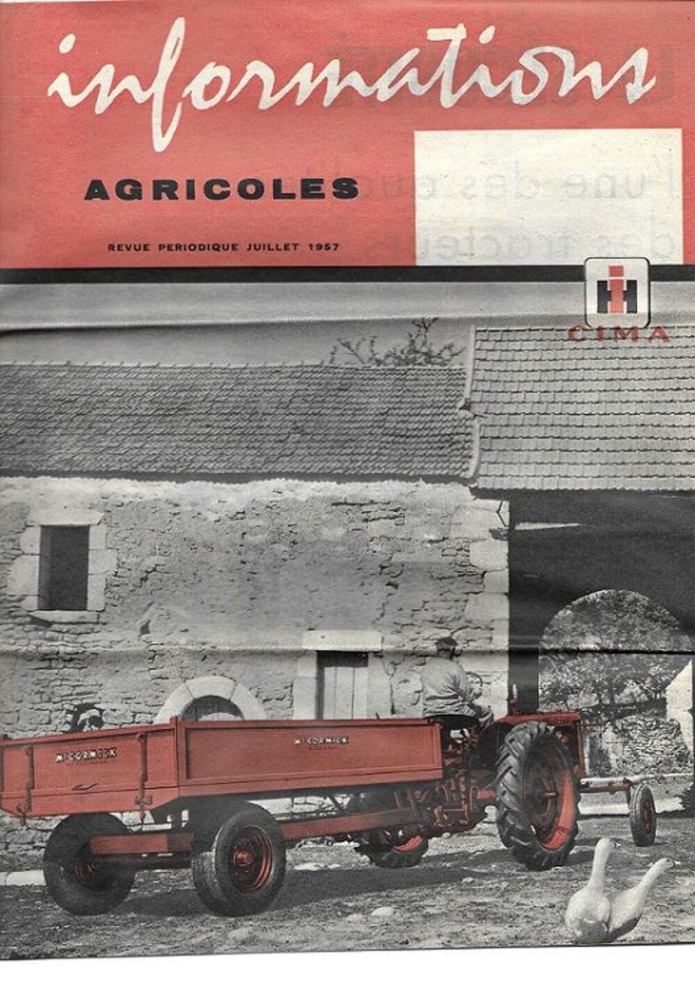 Prospectus agricole Mac CORMICK " informations" 