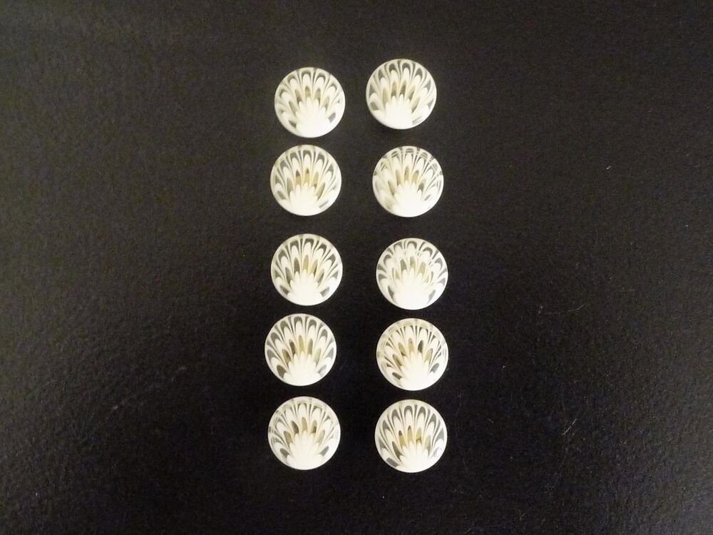 Lot de 10 Boutons en Plastique Blanc Ecru- Diam&egrave;tre 11mm Décoration